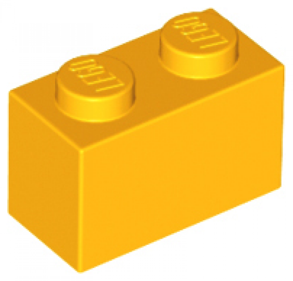 6003003 Lego Stein Brick 1 x 2 Gelb Orange 15 Stück Neu 