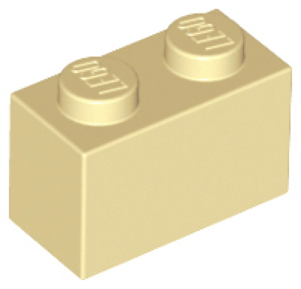 LEGO Stein 1x2 beige (3004)