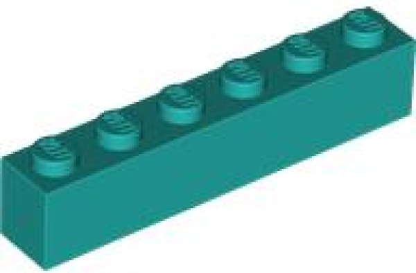 LEGO Stein 1x6 türkis grün (3009)