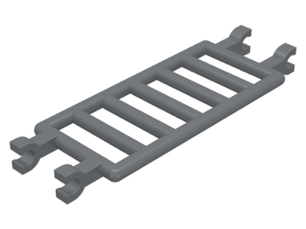 LEGO Leiter 7x3 mit 4 clips dunkelgrau (30095) H13