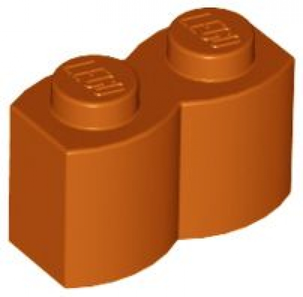 LEGO Stein Palisade 1x2 dunkelorange (30136) BM