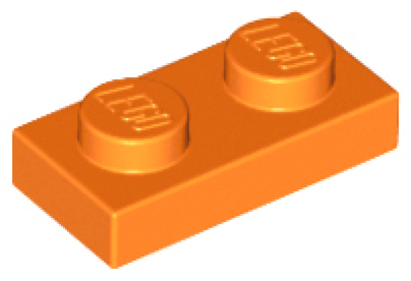 LEGO Platte 1x2 orange 3023