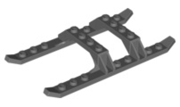 Helicopter Sled Rails 12x6 dark gray (30248)