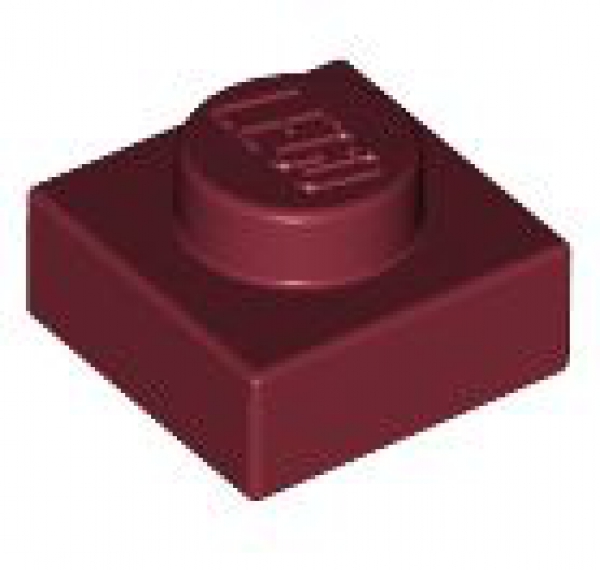 LEGO plate 1x1 dark red (3024)