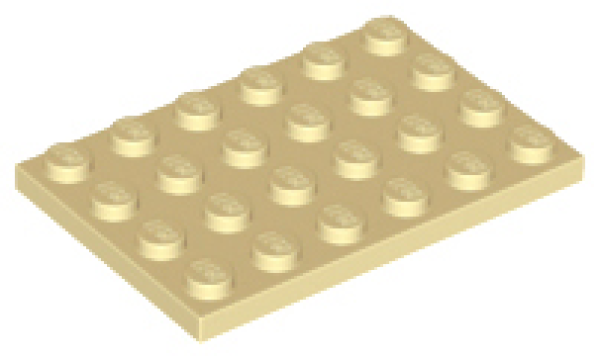 LEGO plate 4x6 tan (3032)