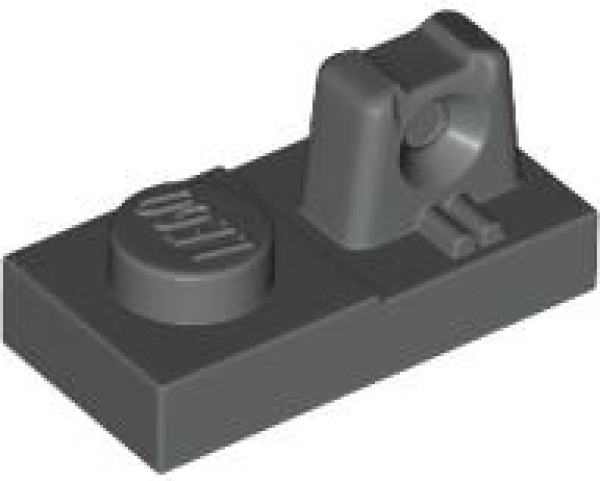 LEGO Platte mit Gelenkfinger 1x2 "alt" dunkelgrau (30383) G05
