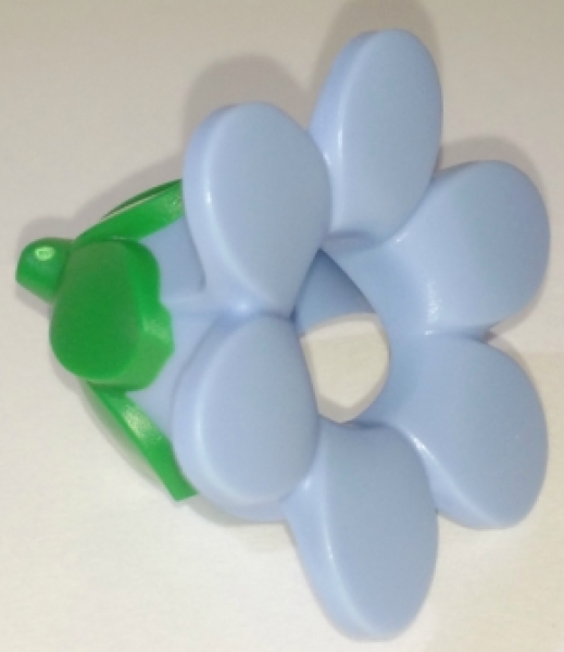 LEGO Hair flower mask bright light blue T07