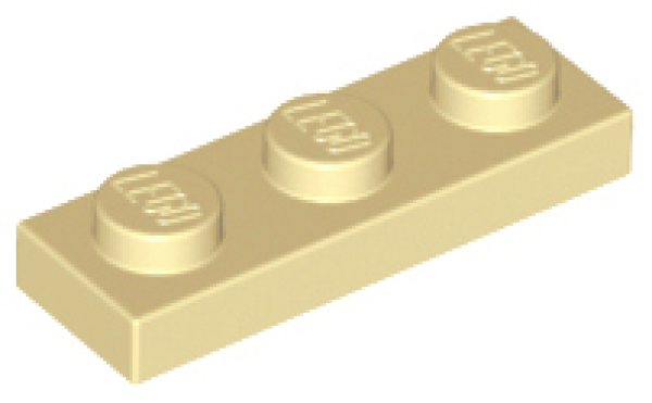 LEGO Plate 1x3 tan (3623)