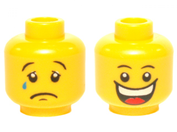 LEGO Minifig Kopf 2-seitig Lachen/Träne "368" S08