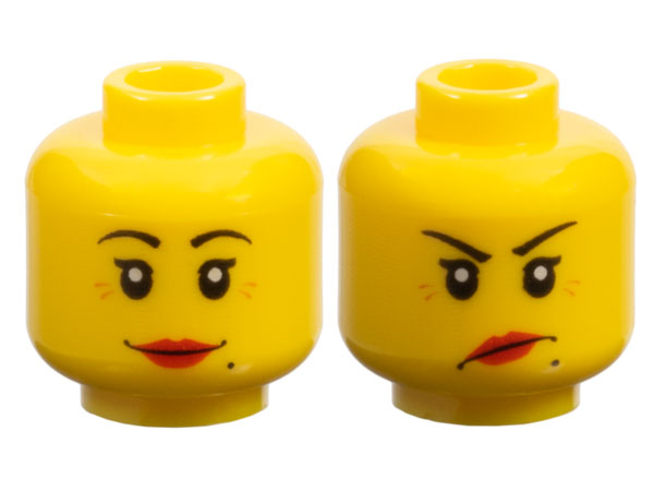 LEGO Minifig Kopf beidseitig weiblich S09