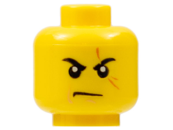 LEGO Minifig , Ninjago Kai Kopf männlich mit Narbe S9