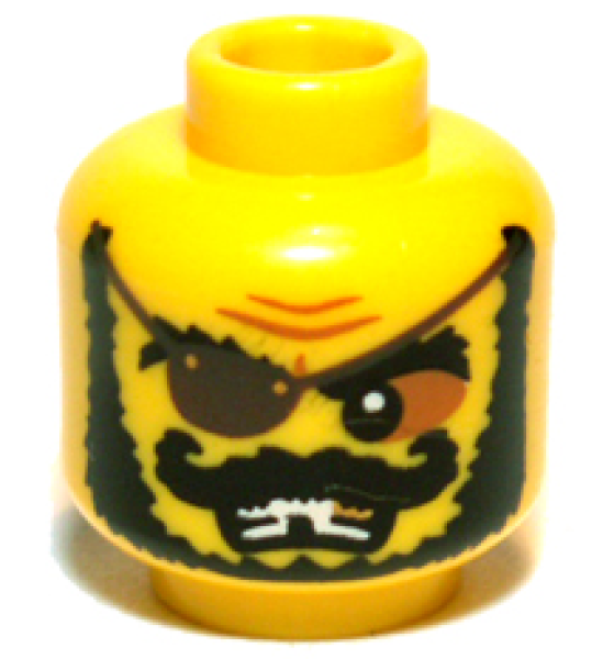 LEGO Minifig Head Pirate Captain S09