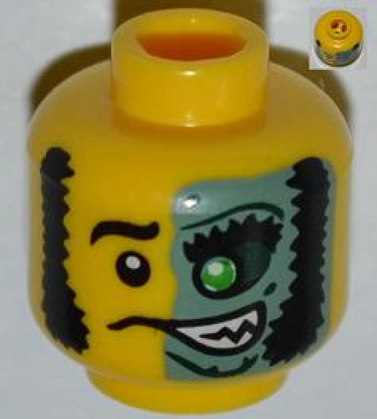 LEGO Minifig , Kopf Mr. Good and Evil S9