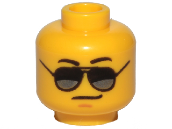 LEGO Minifig Kopf mit Sonnenbrille (1663) S08