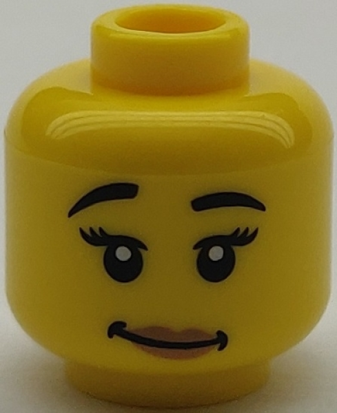 LEGO Minifig Kopf weiblich schiefes Grinsen mit Grübchen (3626pb2664) S07