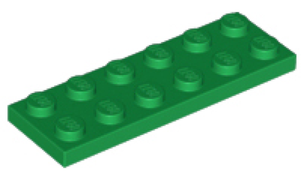 LEGO Platte 2x6 grün (3795) PL