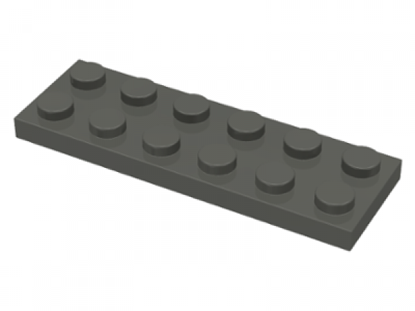 LEGO Platte 2x6 "alt" dunkel-grau (3795) PL