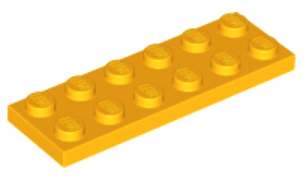 LEGO Platte 2x6 zart orange (3795) PL