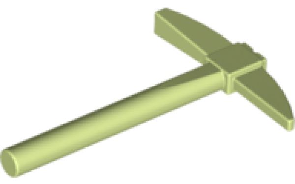 LEGO Minifig Pickaxe Yellowish Green (3841) T13