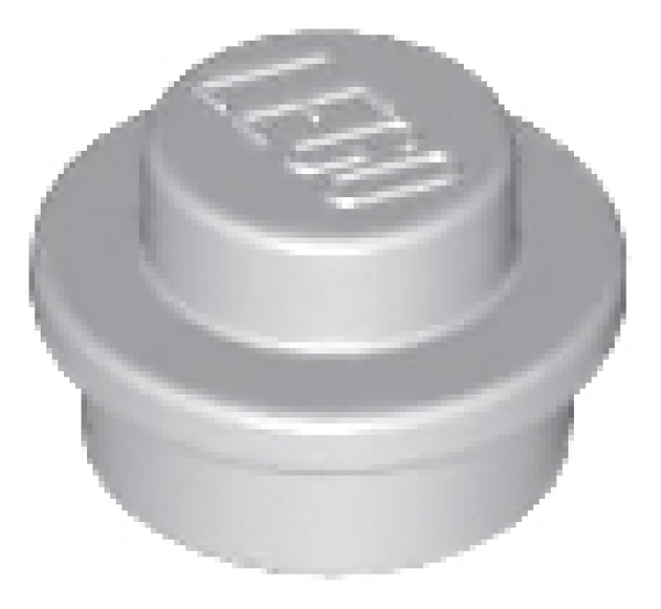 LEGO Platte rund 1x1 hellgrau (4073)