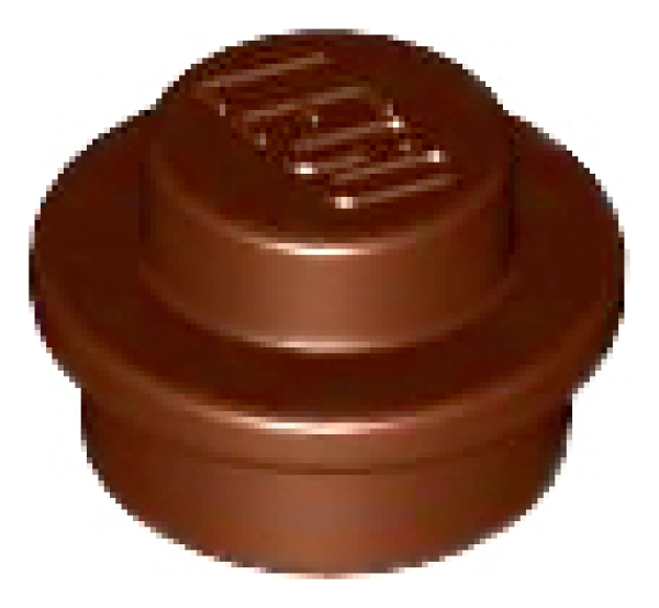 LEGO plate round 1x1 brown (4073)
