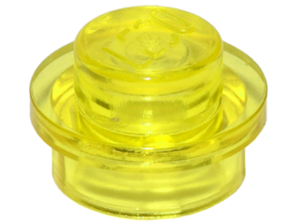 LEGO Platte rund 1x1 transparent gelb (4073)