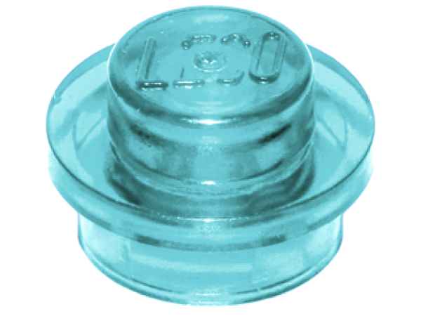 LEGO Platte rund 1x1 transparent hell blau (4073)