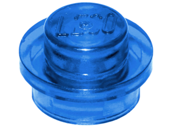 LEGO Platte rund 1x1 transparent dunkelblau (4073)