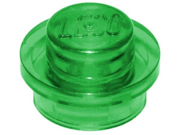 LEGO Platte rund 1x1 transparent grün (4073)