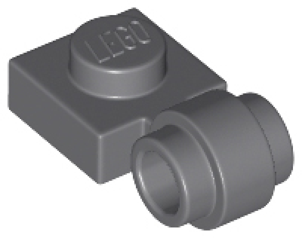 LEGO Platte (Lampenhalter) 1x1 dunkel-grau (4081) O08