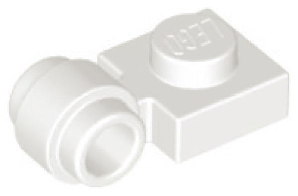 LEGO plate modified (lamp holder) 1x1 white (4081) O08