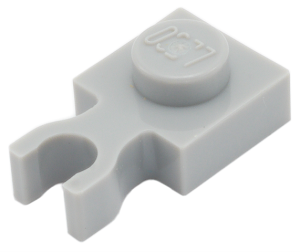 LEGO Platte mit Vertikal-clip 1x1 hellgrau (4085)  O09