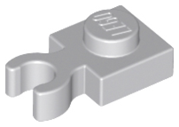 LEGO plate with vertical clip 1x1 light gray (4085) O08