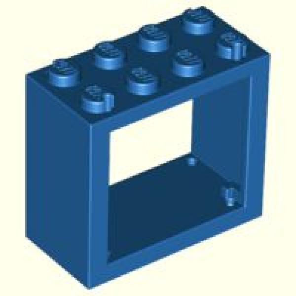 LEGO Fenster 2x4x3 "alt" blau (4132)