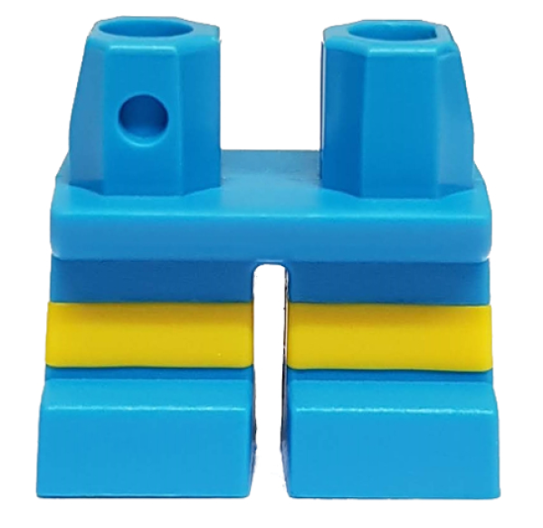 LEGO Minifig Legs short dark-azure/yellow  (41879) S11