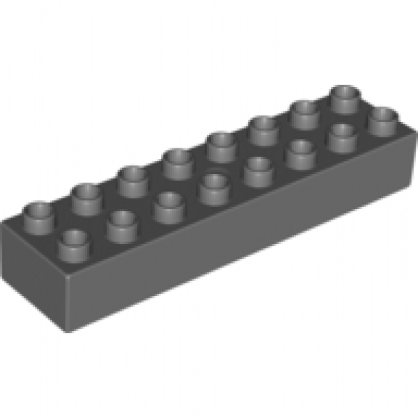 Duplo 4210843 dunkelgrau Stein 2x8 (4199) Lego Einzelstein