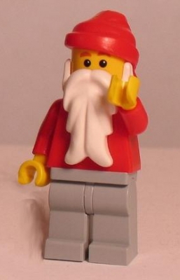 LEGO Weihnachtsmann Minifigur rot/grau