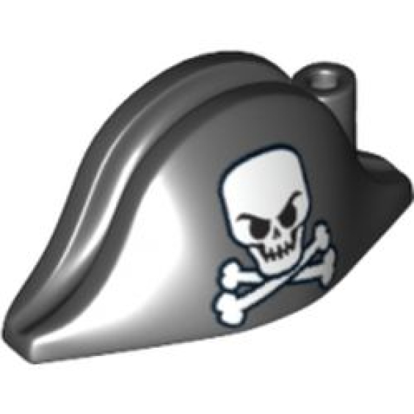 LEGO Minifig Piraten Hut "Schädel" schwarz (2528) T05