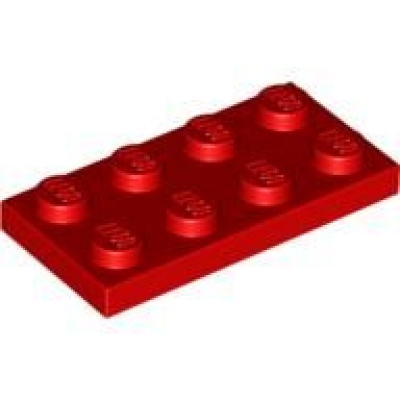 LEGO Plate 2x4 red (3020)