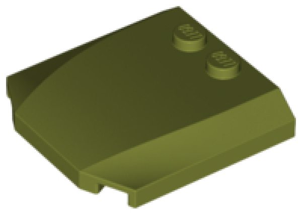 LEGO Platte/Wedge 4 x 4 x 2/3 dreifach gebogen olive grün (45677) H08
