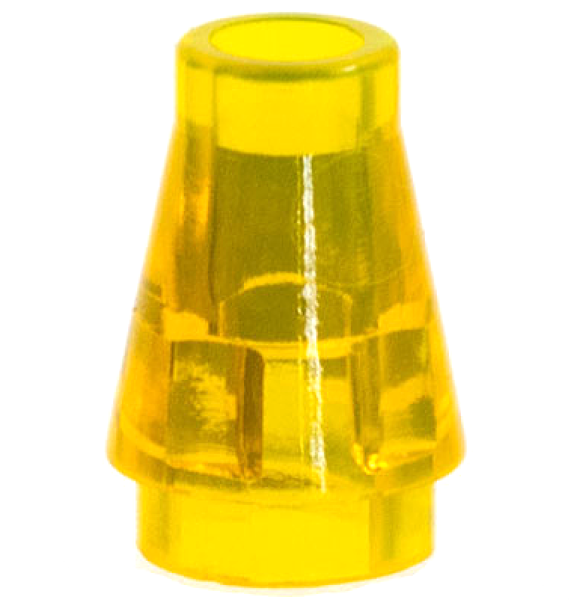LEGO Rundstein Kegel 1x1 transparent gelb (4589) M05