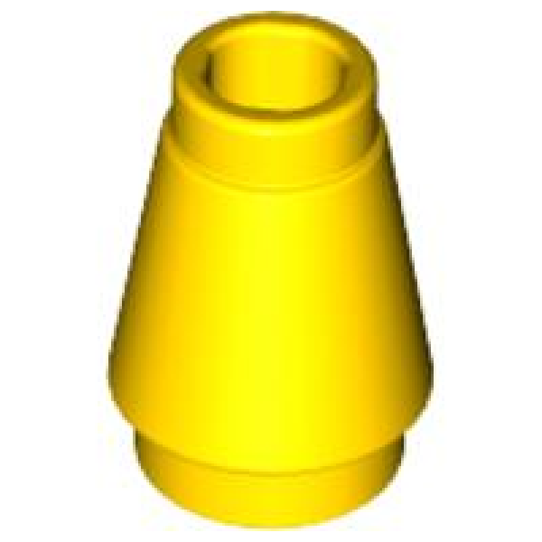 LEGO Rundstein Kegel 1x1 gelb (4589) M05