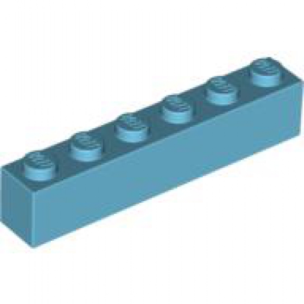 LEGO Brick 1x6 azure blue (3009)