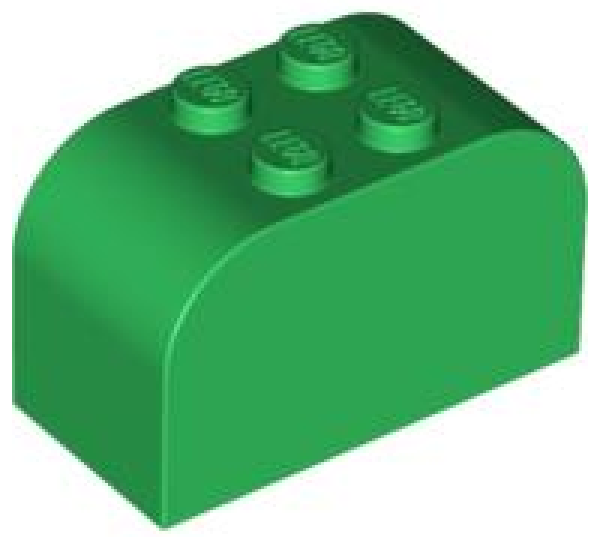 LEGO Stein mit Bogen 2x4 grün (4744)