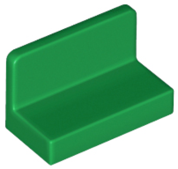 LEGO Fliese Paneele 1x2 grün abgerundet (4865) 26169 F3