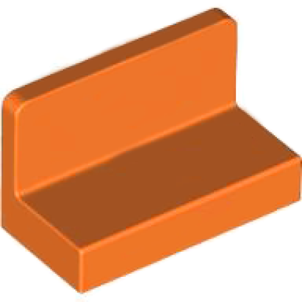 LEGO Fliese Paneele abgerundet 1x2 orange (4865)