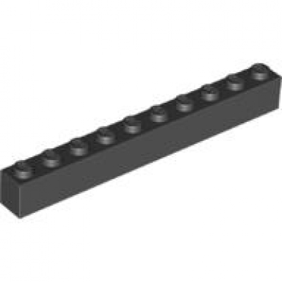 LEGO Stein 1x10 schwarz (6111) BR