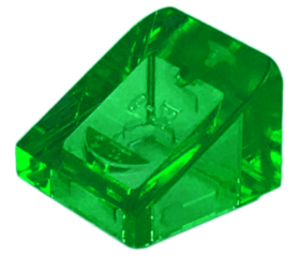 LEGO slope 1x1x2/3 trans green (54200/50746)