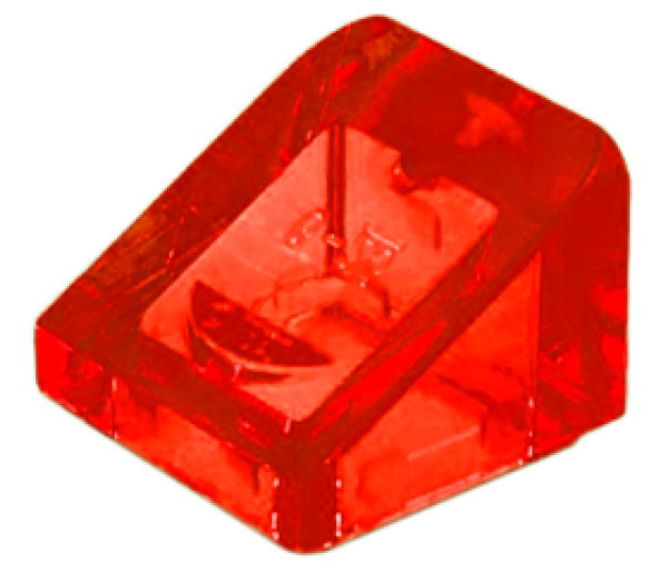 LEGO slope 1x1x2/3 trans-red (50746) AB