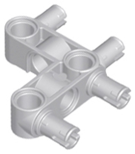 LEGO Technic Liftarm 3x3 mit 4 pins hellgrau (55615) E11